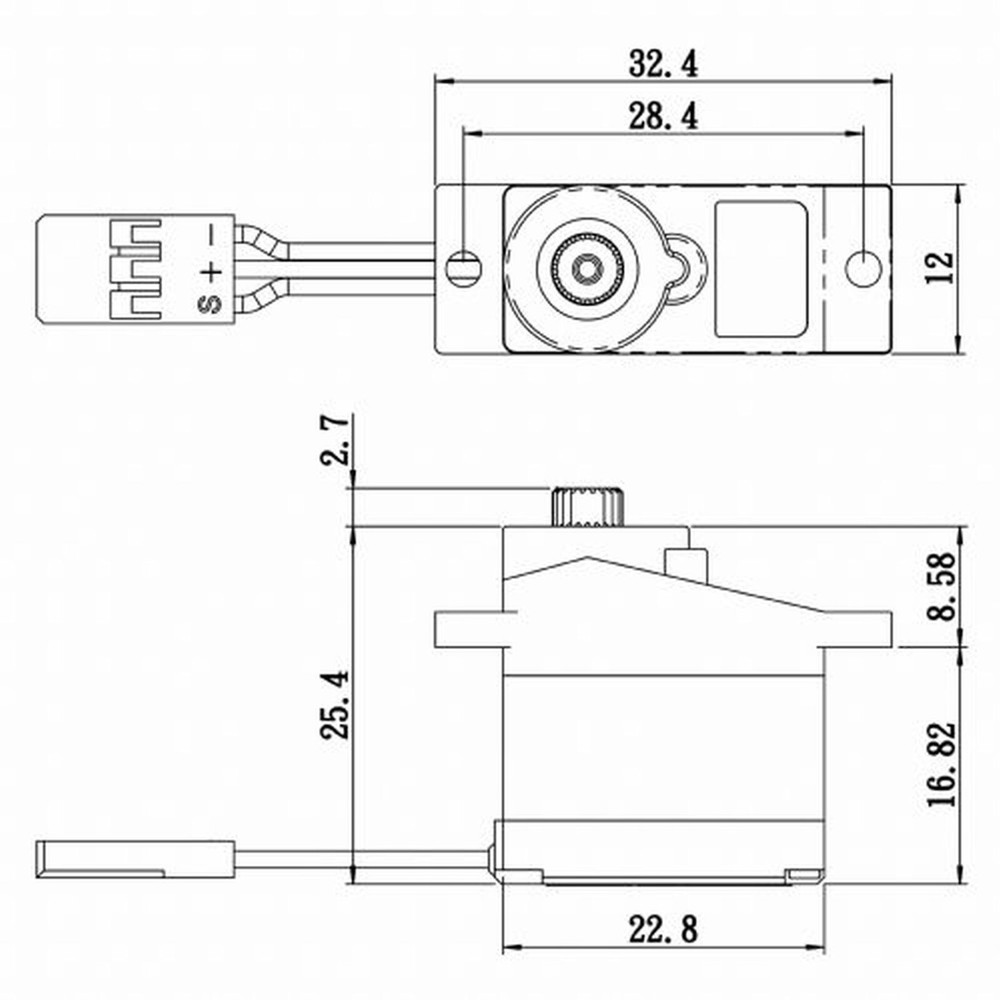 Savox Micro Digital Servo with Soft Start, 0.09sec / 30oz @ 6V