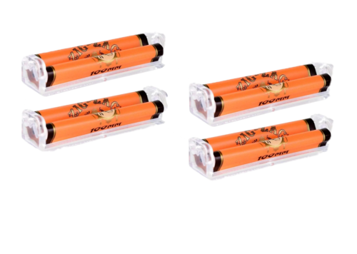 😎 X4 ZIG-ZAG 100 MM CIGARETTE ROLLERS ORANGE 👀✨ 4 PACKS ZIGZAG ROLLER