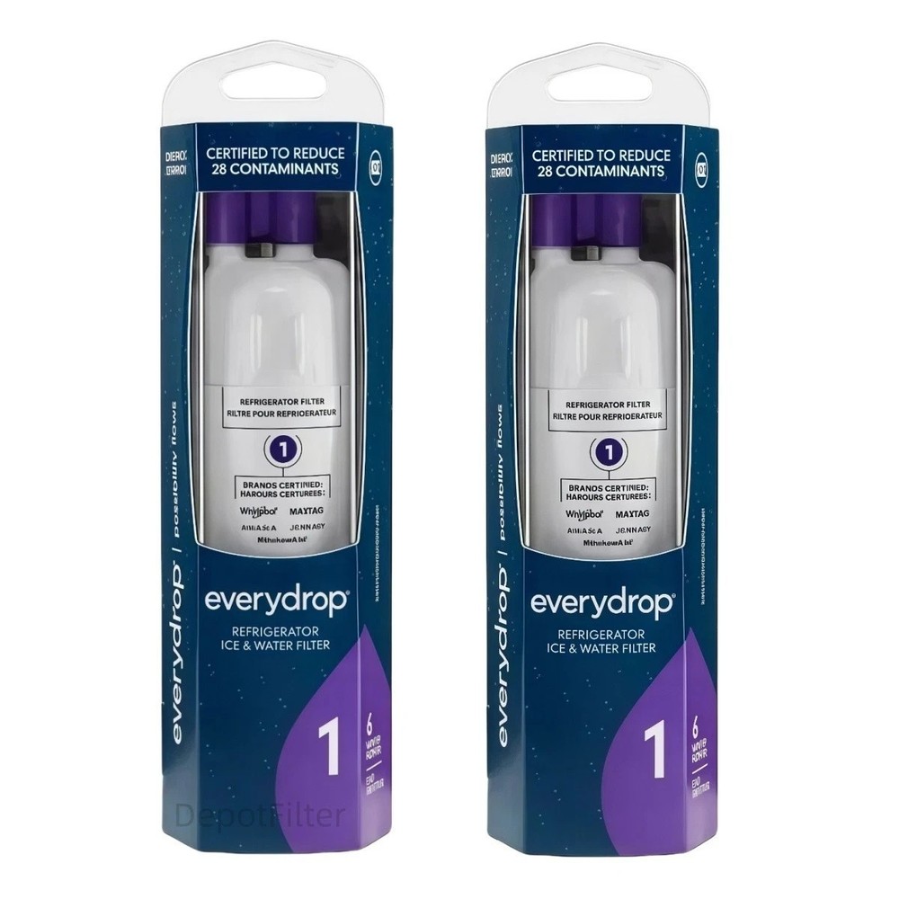 1-4PACK ΕVΕRYDROP ΕDR1RXD1 Refrigerator ICE Wate Filter 1 Replacement White US