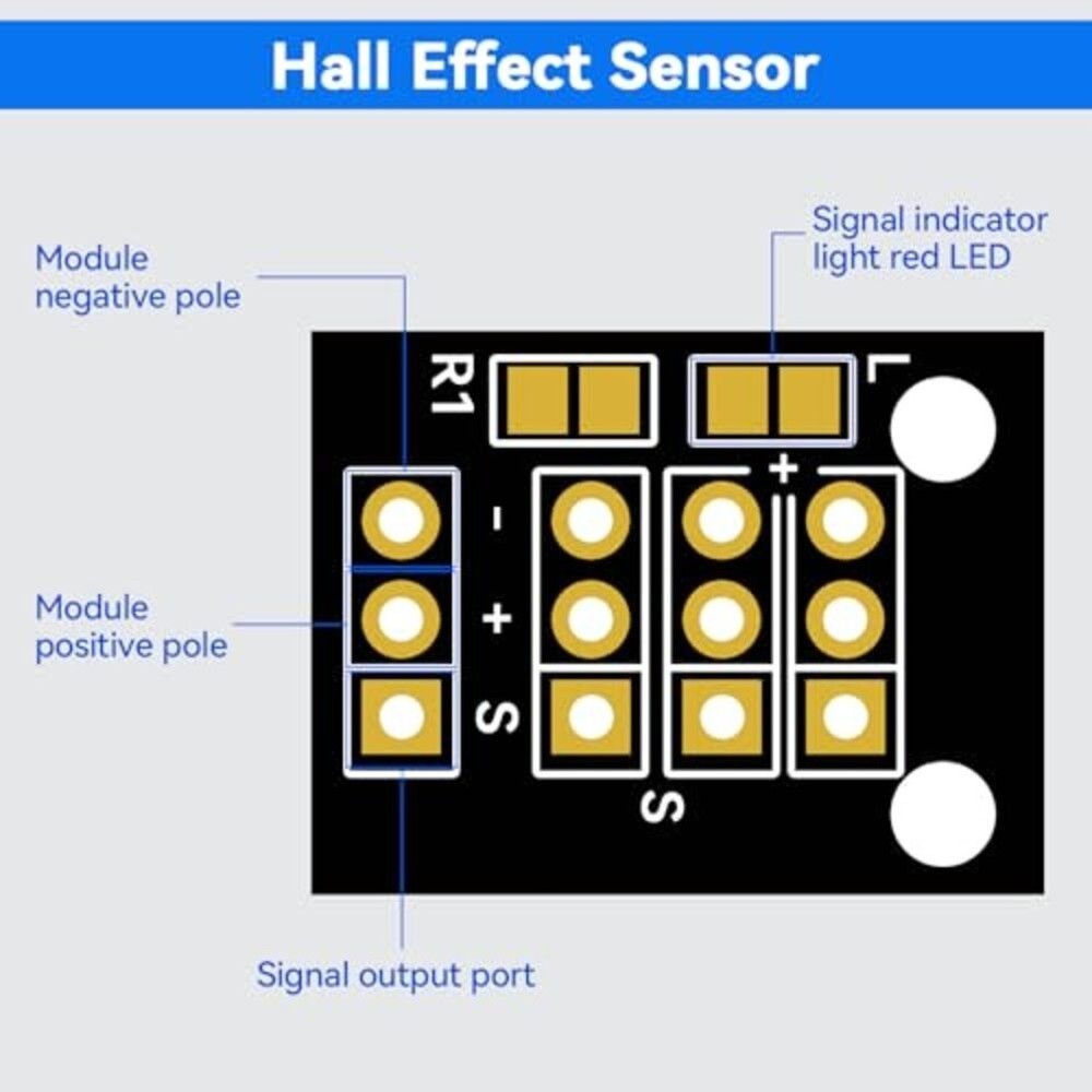 20 Pack Hall Effect Magnetic Sensor Module KY 003 for Electronic Projects