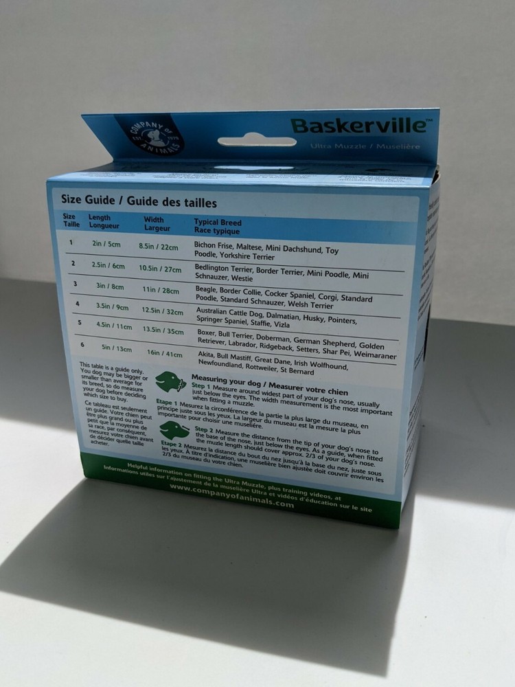 Baskerville Ultra Muzzle for Dogs, Size 4 - New Open Box