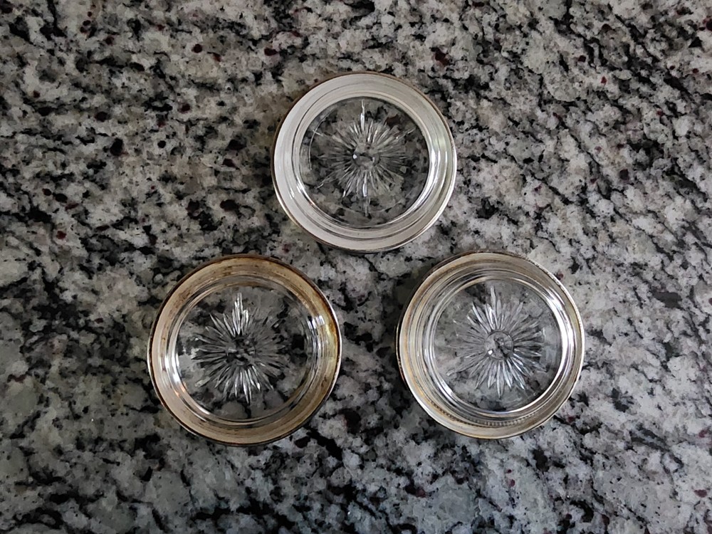 Italian Silver Plated Coasters 3 Pc Set