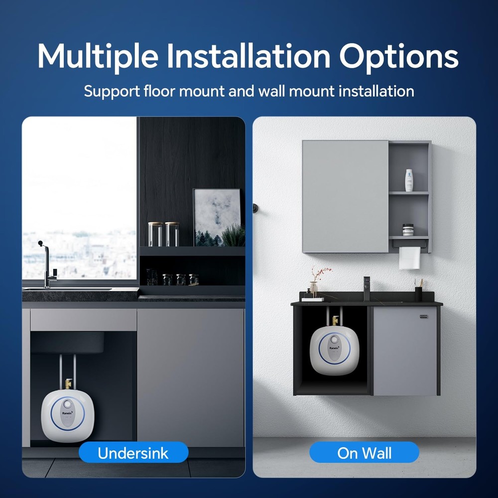 Gen II 4.0-Gallon Mini Tank Electric Water Heater, Eliminate Time for Hot Wat...