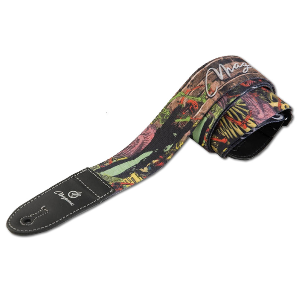 Magma Leathers 2" Soft-hand Polyester Guitar Strap Sublimation-Printed with Comi