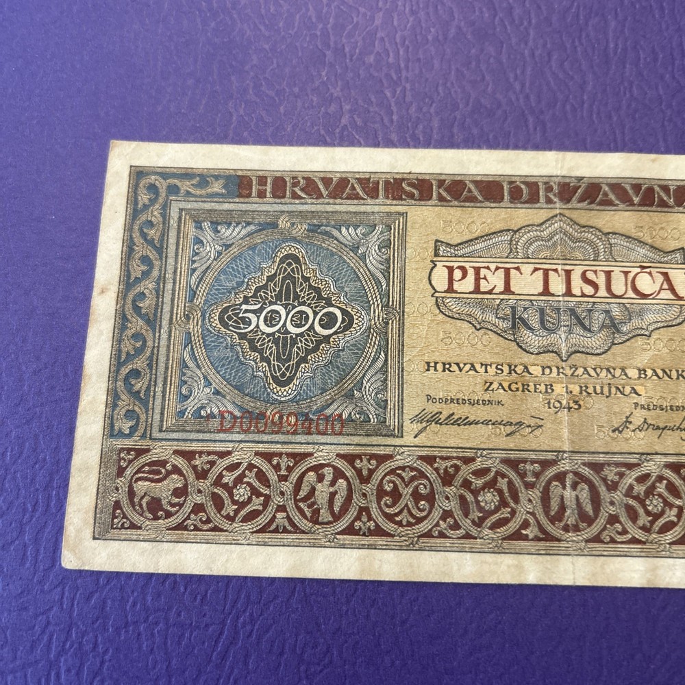 Croatia- 5000 Kuna- 1943