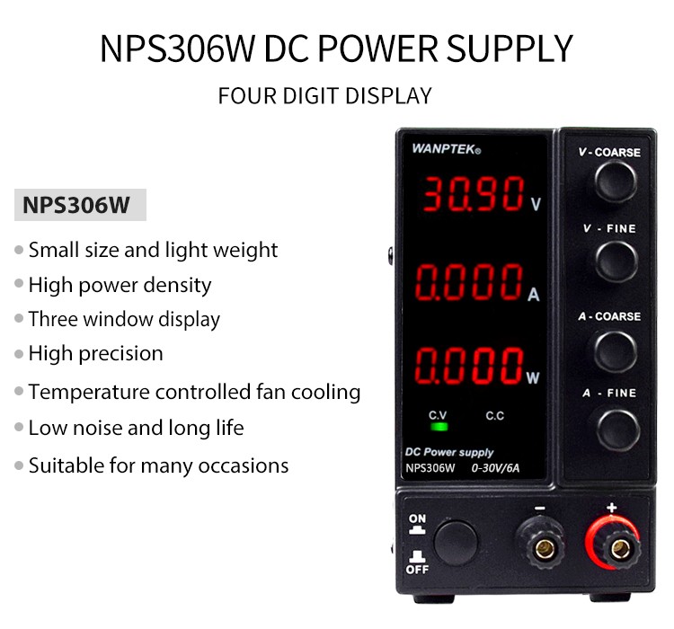 Adjustable 0~60V 5A Bench DC Power Supply Lab Variable Regulated Power Switching