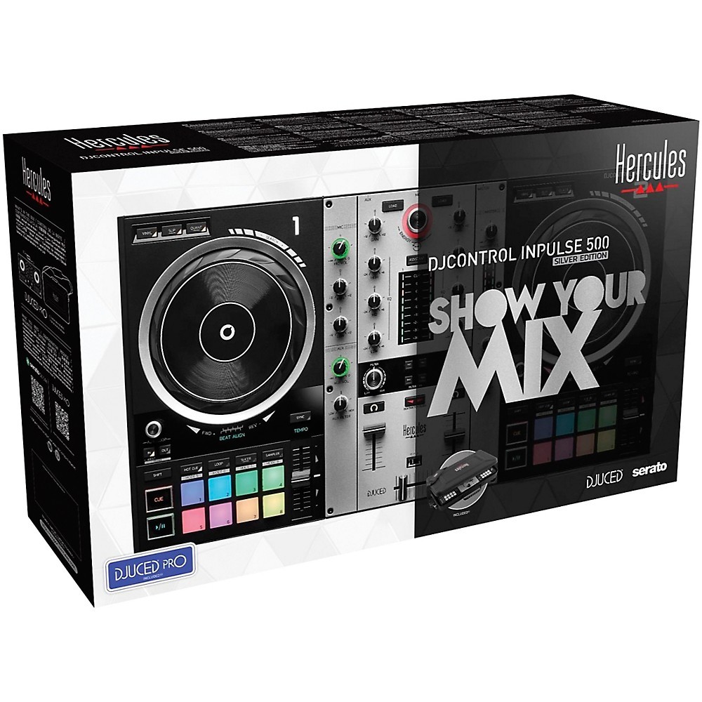 Hercules DJ Control Inpulse 500, Limited-Edition Silver