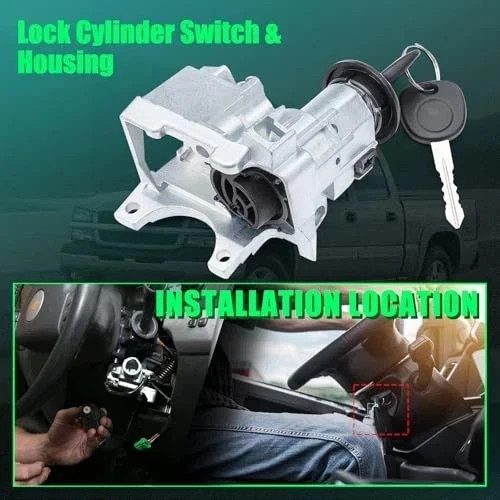 Ignition Lock Cylinder Switch & Ignition Lock Cylinder Housing for Chevy Avalanc