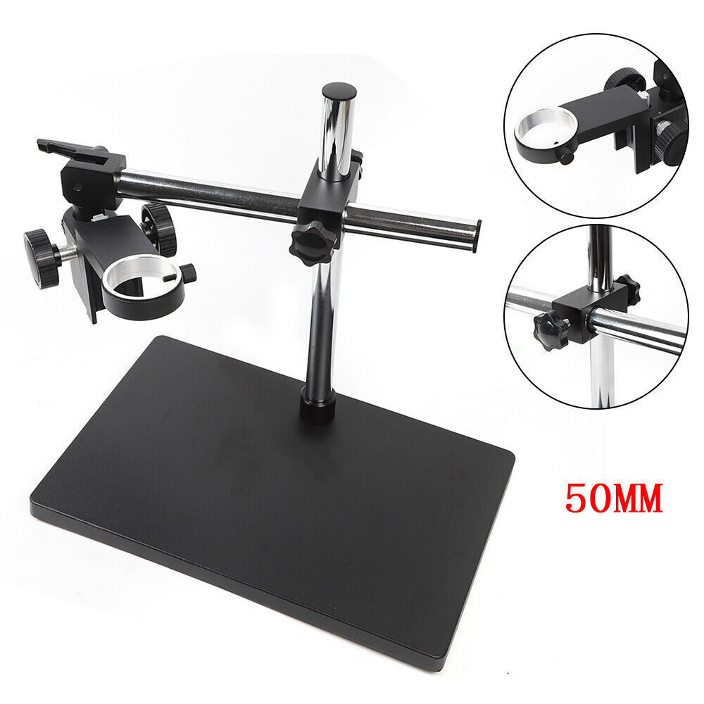 Lab Dual Arm Set Digital Microscope Camera Table Stand Holder Lift Bracket 50 mm