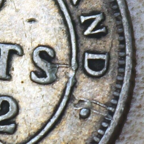 1942 Newfoundland 10 Cents Silver Mint Error