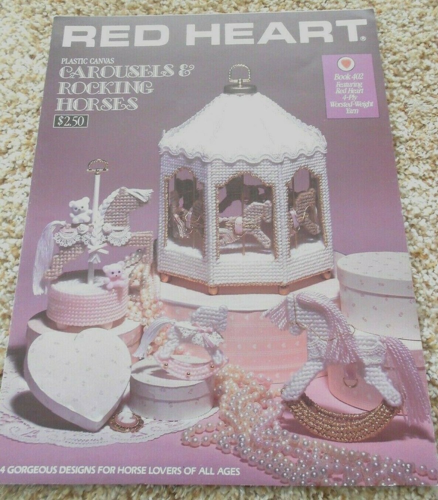 Carousel and Rocking Horses Plastic Canvas Pattern 1988