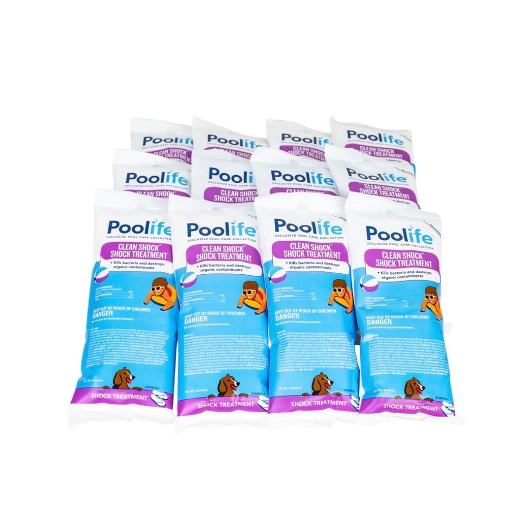 Poolife Clean Shock 1 lb - 12 Pack