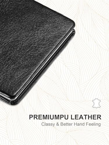 Compact Mirror, Classical PU Leather 1X/3X Magnification, Pocket Square Black