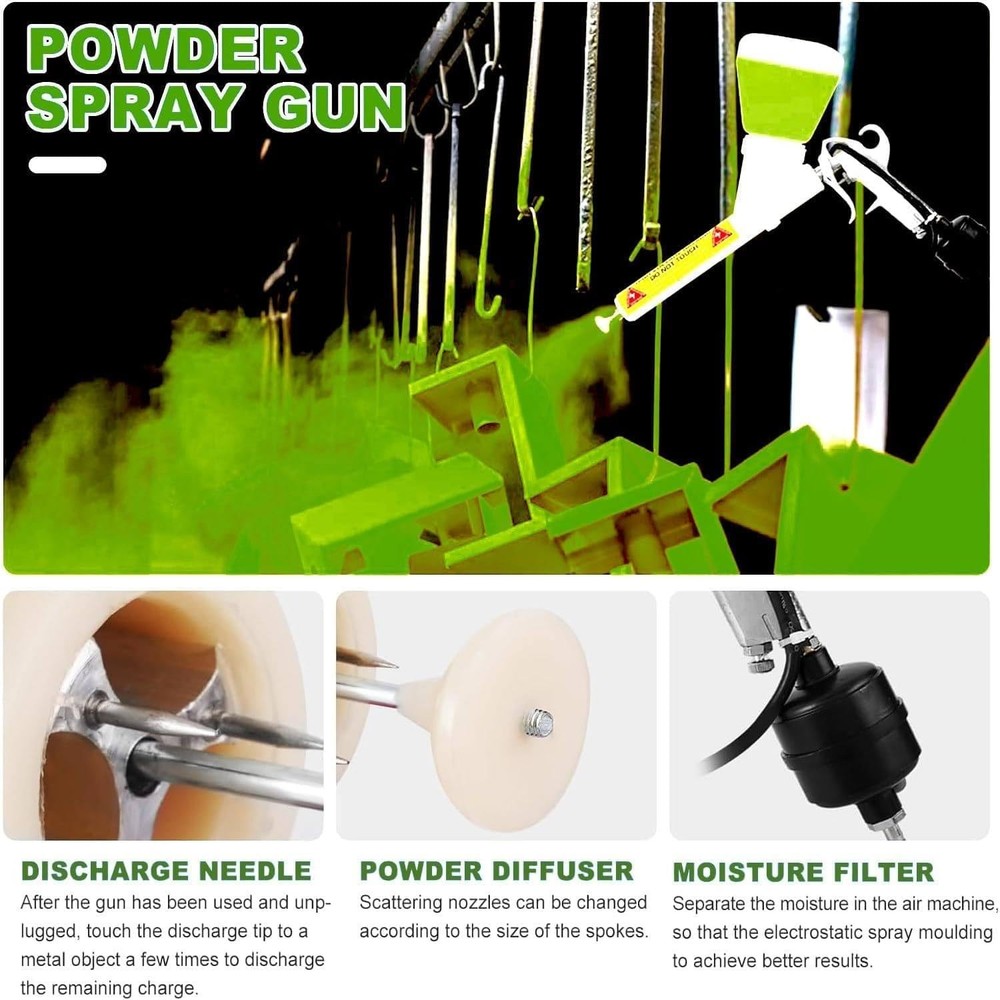 30KV Paint Gun Electrostatic Coating Tool Powder Kit Automatic Spraying Machine
