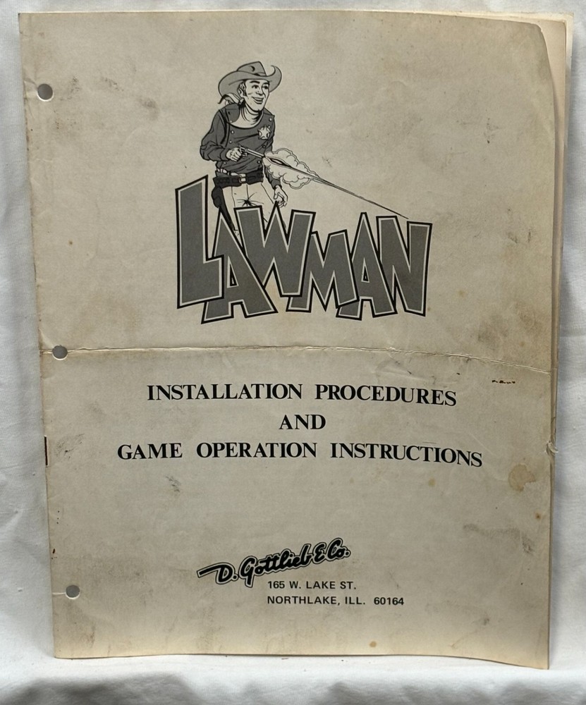 ORIGINAL-GOTTLIEB-LAWMAN-INSTALLATION & OPERATION INSTRUCTIONS