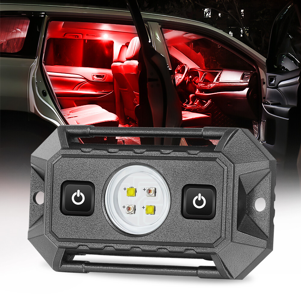 LED Dome Map Reading Light RED&White Car Interior Roll Bar Cage Mount switch UTV