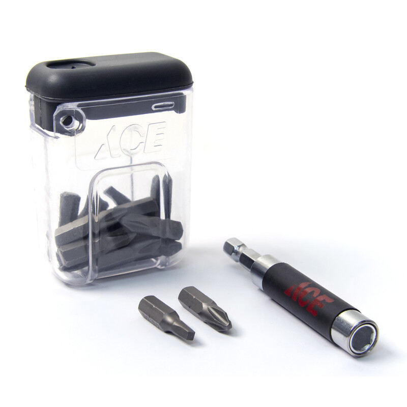 Ace Phillips / Square #2 x 3 in. L Drive Guide Bit Set Multi-Material 16 PC