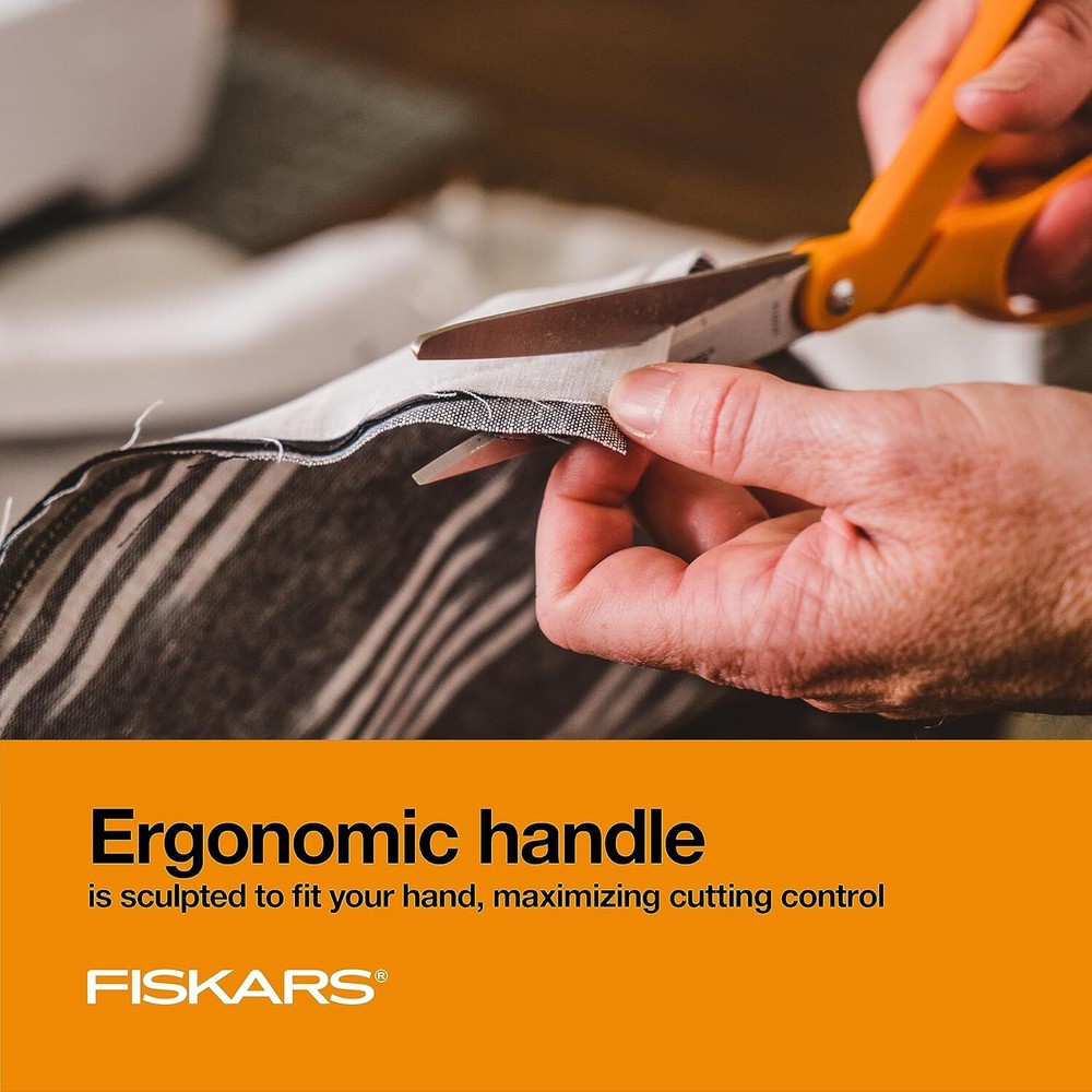 Handled Stainless Steel Scissors, Ergonomic and Keeps Material Flat