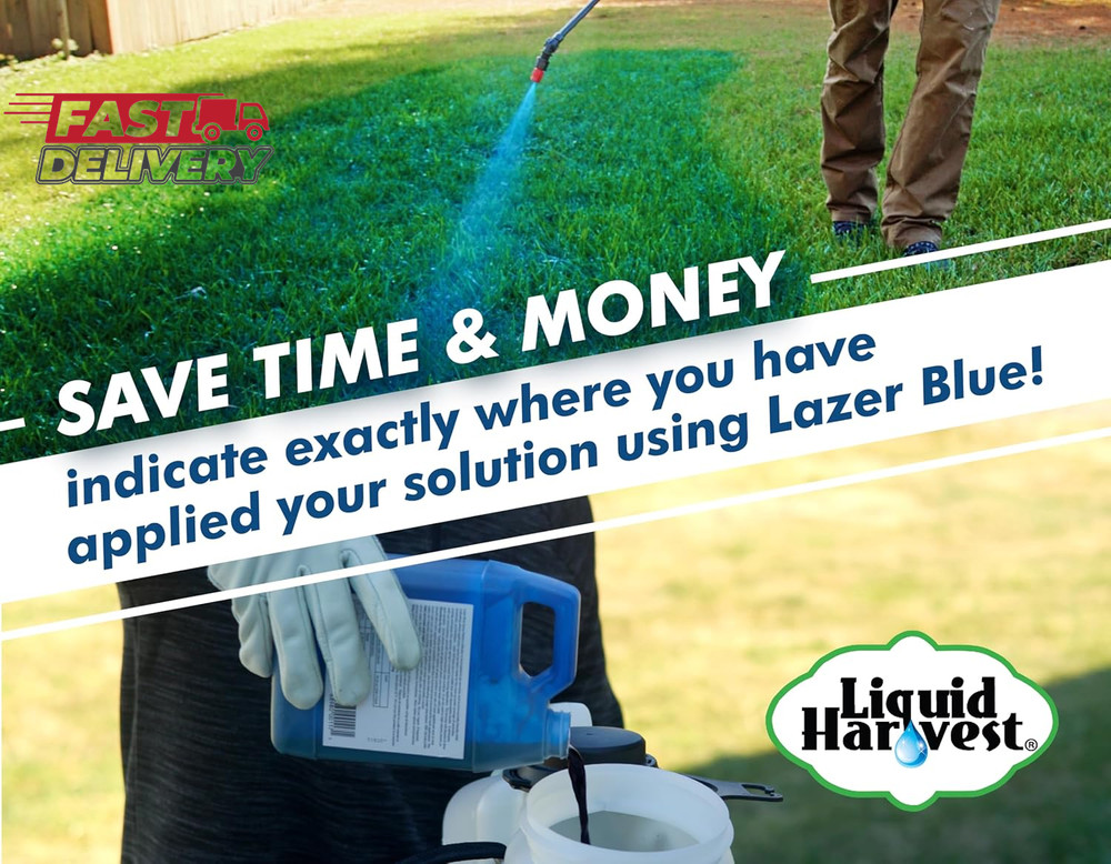 Liquid Harvest Lazer Blue - 32 Ounces - Concentrated Spray Pattern Indicator - P