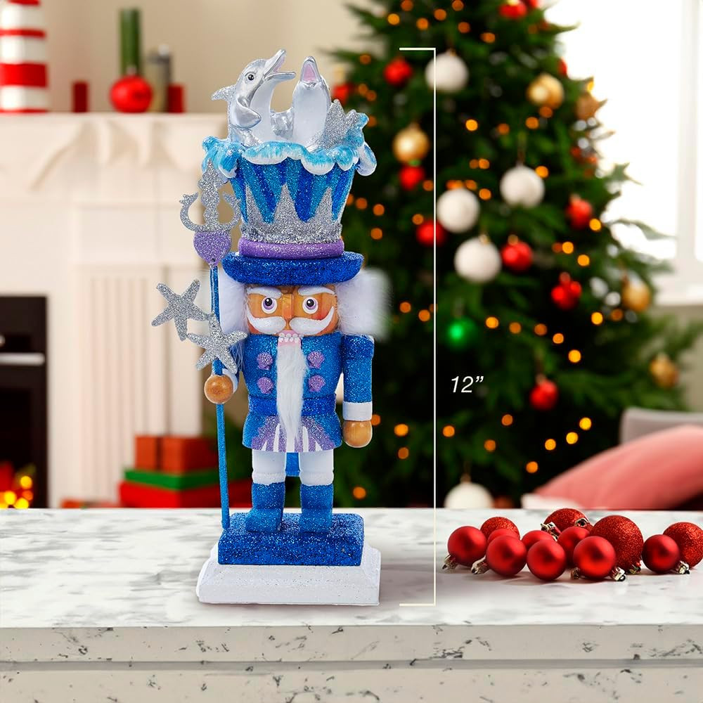 Kurt Adler Hollywood Dolphin Nutcracker, 12-Inch