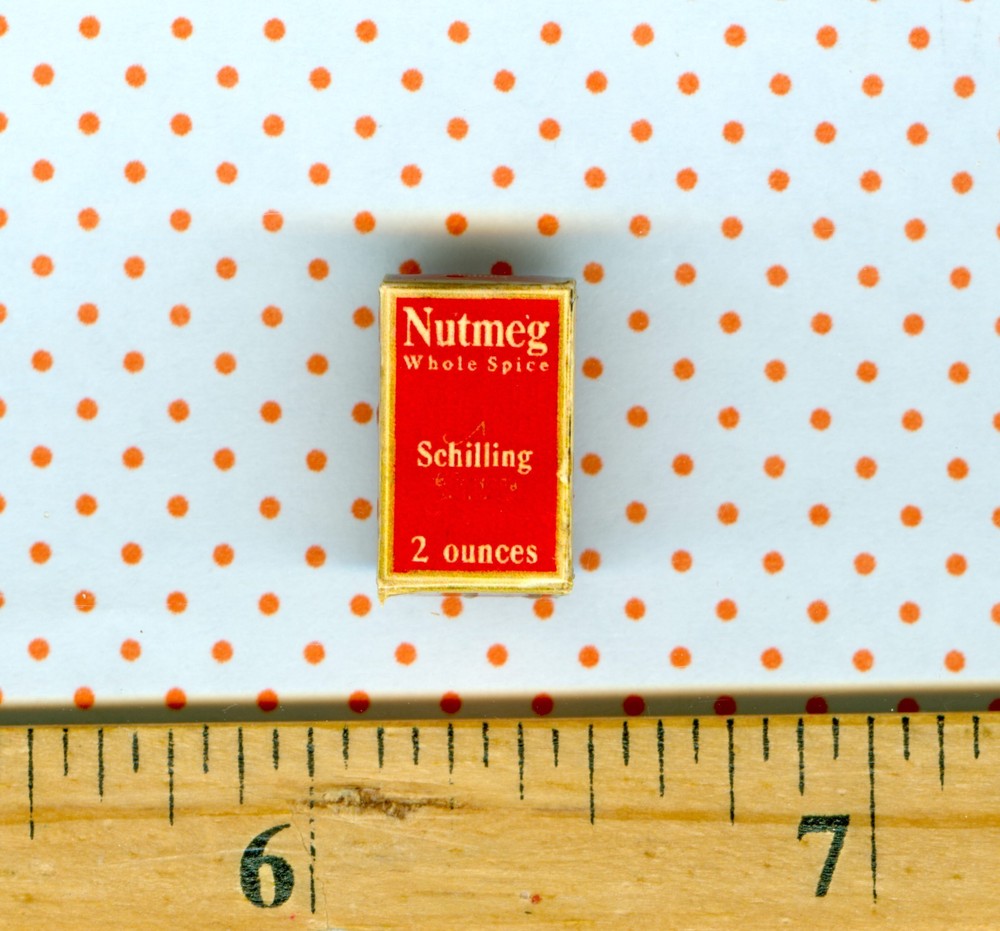 Dollhouse Miniature Size spice herbs Nutmeg Box