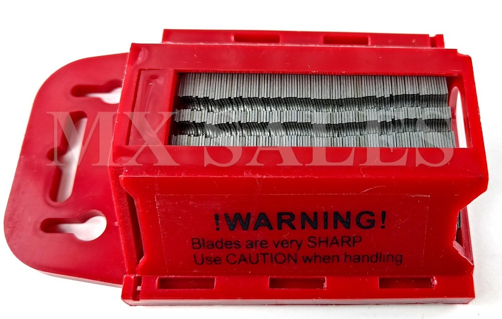 100pc Hook Utility Shingle Razor Blades Flooring Knife w/ Holder