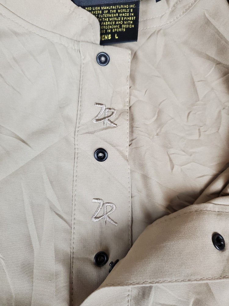 Zero Restriction Superlight Made in USA Mens Large Tan Golf Windbreaker Pullover