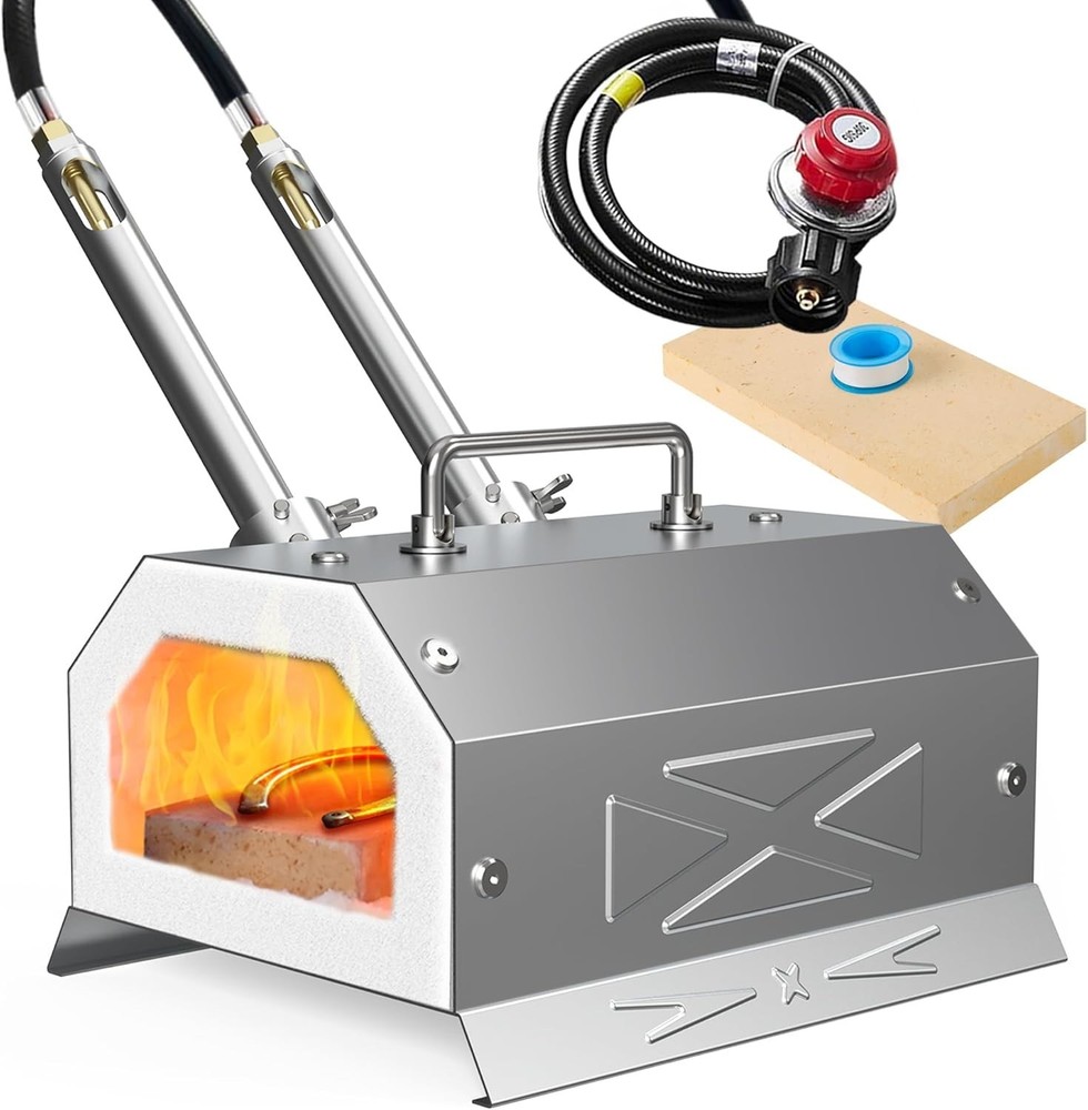 Double Burners  Blacksmith Forge Starter Kit Stainless Steel 30PSI Regulator