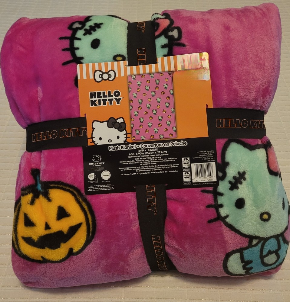 Hello Kitty Halloween Frankenstein Blanket