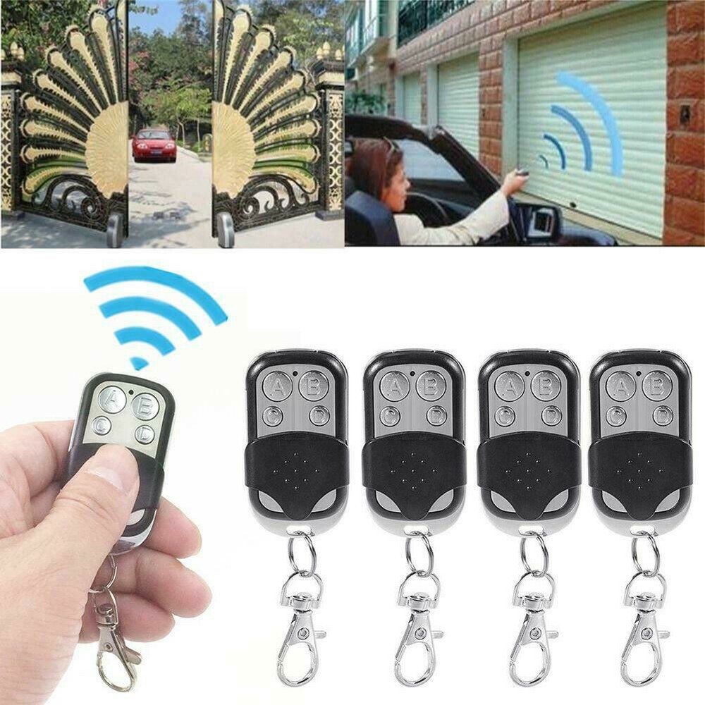 2Pcs Universal Fixed Code 4 Button Gate Garage Opener Remote Control 433 MHz