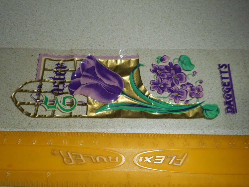 Vintage Daggett's Boston MA EASTER Chocolates Cellophane Candy Wrapper 1950's