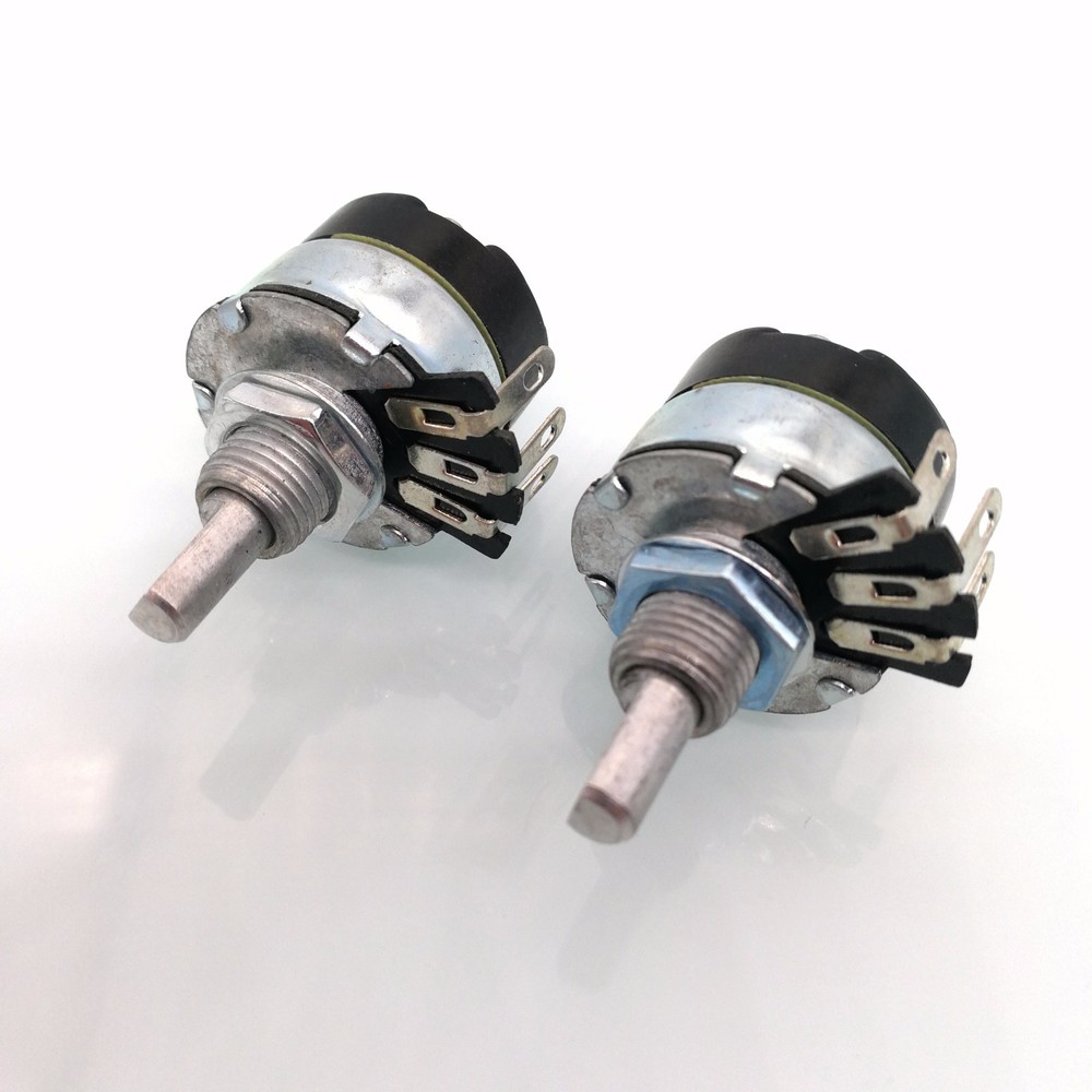 2pcs 47K ohm A47K Logarithmic Nolinear Potentiometer 2W Switch WH134-2