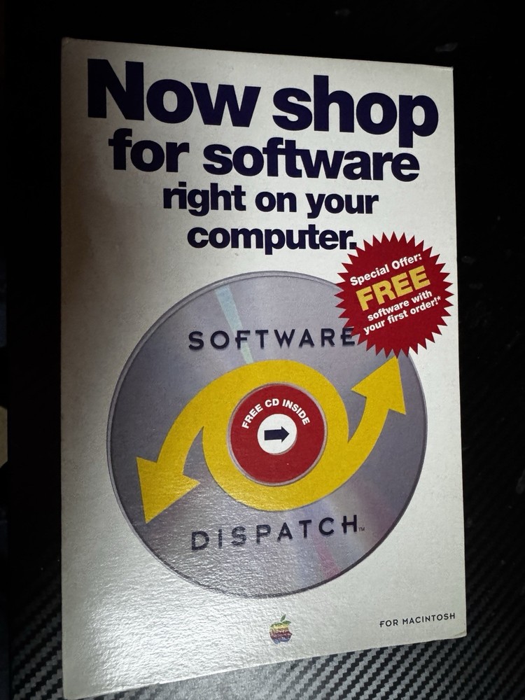 Software Dispatch for Macintosh (1994) Mailer CD VERY RARE SOFTWARE