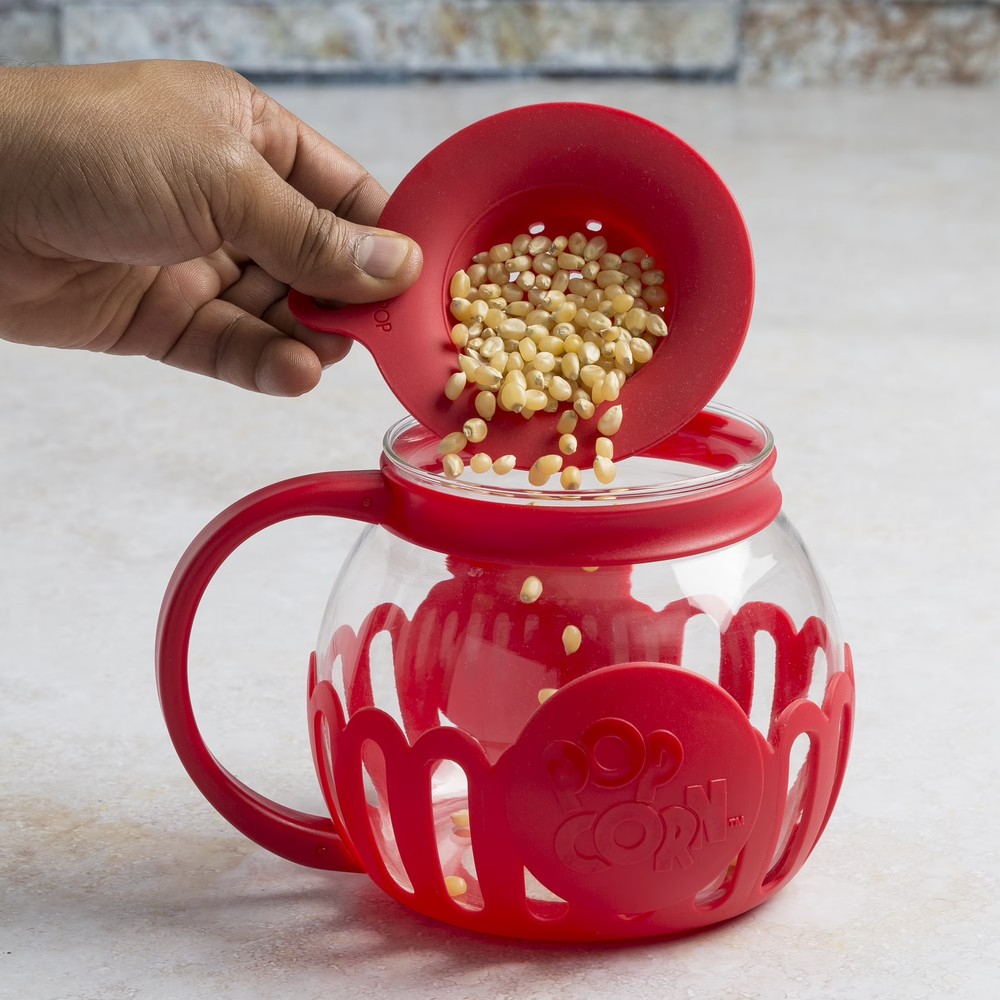 Tasty Microwave Popcorn Maker 1.5 Qt Red