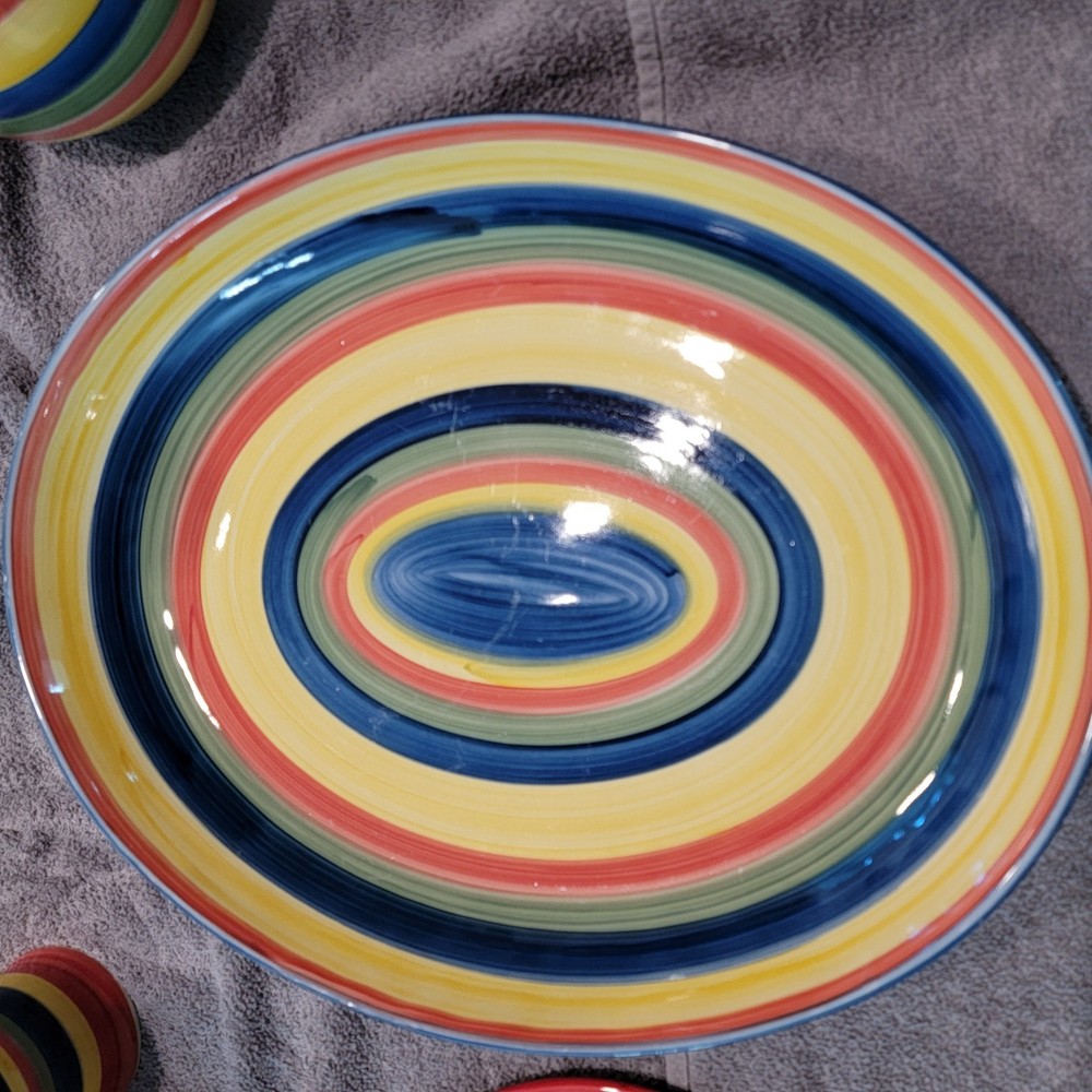 SWIRL Hand Painted Dinnerware. Multiple Pieces. You Pick. Used Condition.