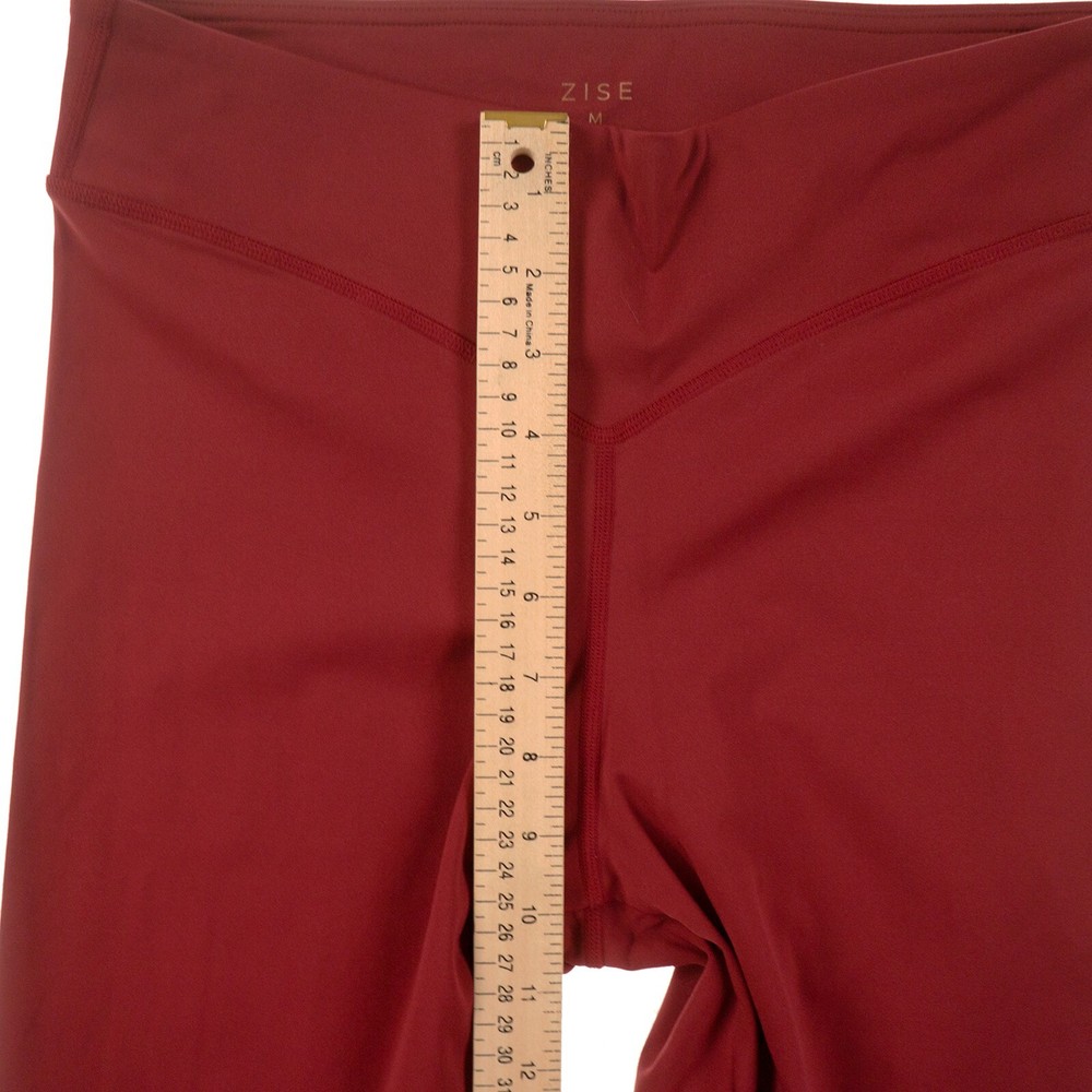 Zise Red Cropped Leggings Womens Medium M Pull On Mesh