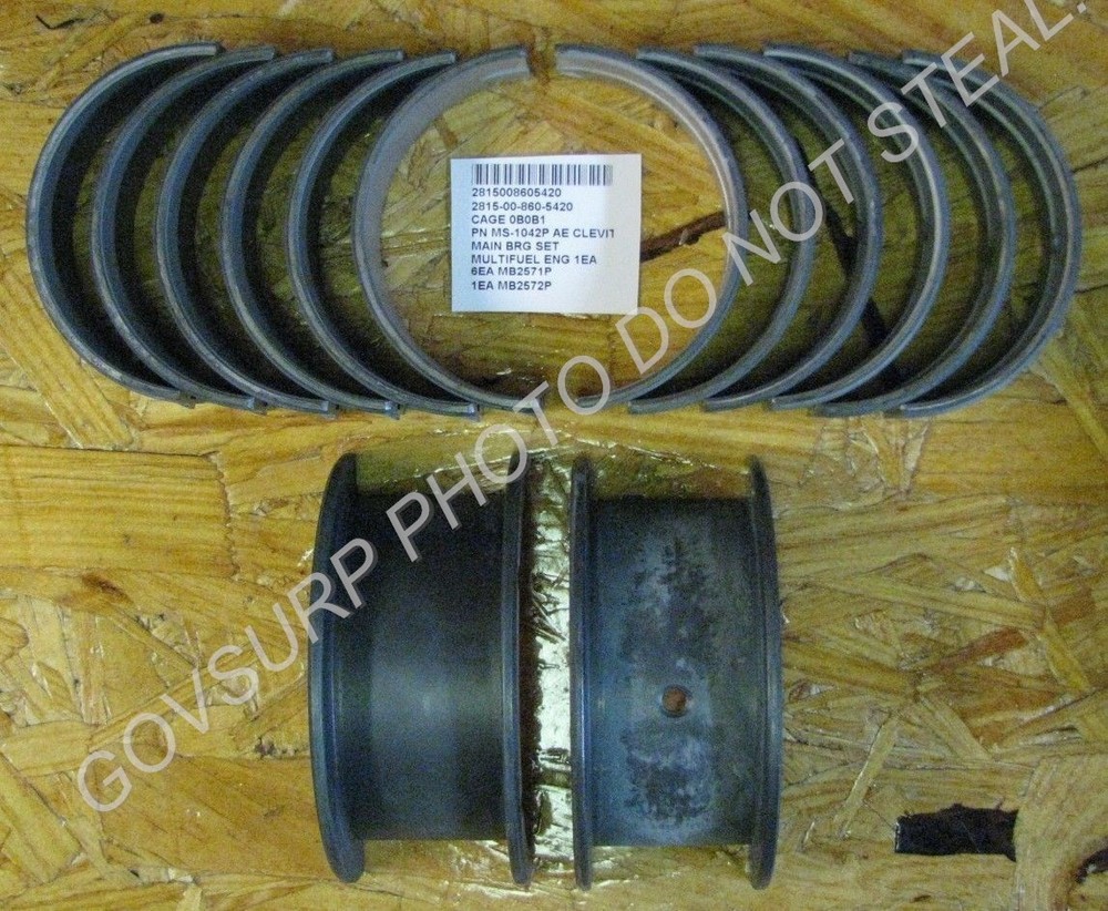 MAIN BEARING SET STD. MULTI FUEL REO M35 M54 M52 - NOS 5702645 3120-00-860-5420