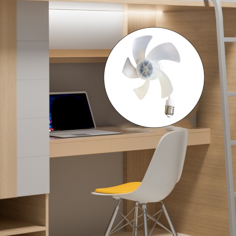 Ceiling Fan Light E27 Home Fixtures Quiet Ceiling Fan LED Light Plastic Texture