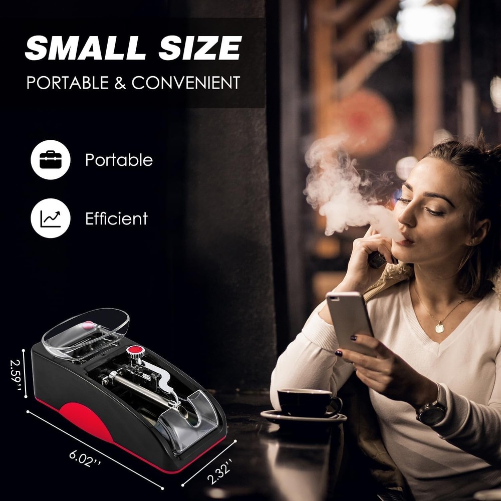 Eco-Friendly Mini Rolling Machine with Adjustable Tightness - Durable Red Design