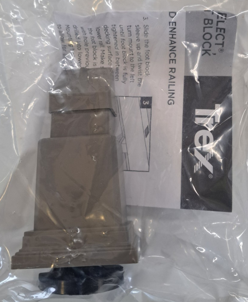 TREX  TRANSCEND GRAVEL PATH ADJUSTABLE FOOT BLOCK  GPFTBLKPC