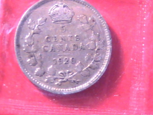 CANADA 5 CENTS SILVER 1920