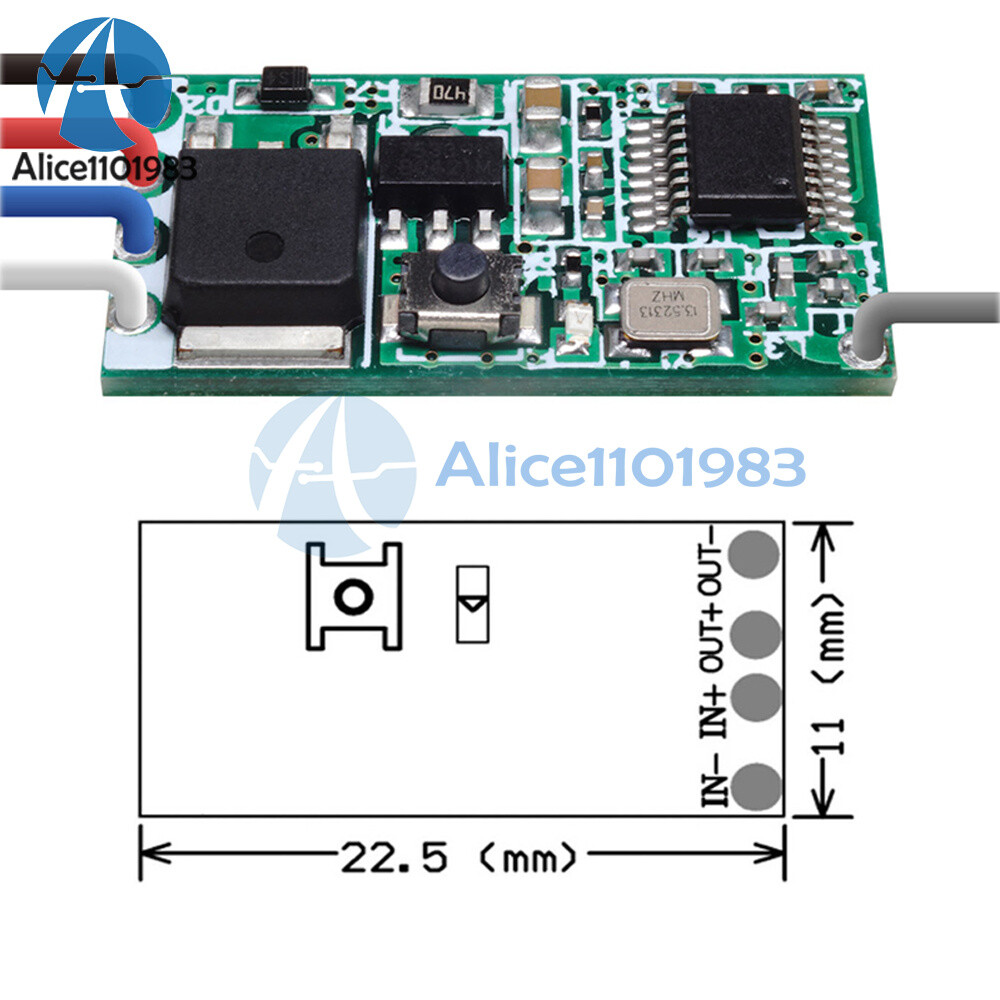 433mhz DC 3.6V-24V 1CH Relay Wireless RF Remote Control Switch Receiver Module