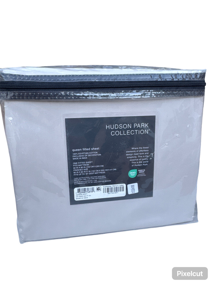 Hudson Park Collection Egyptian Percale Fitted Sheet - Exclusive NWT