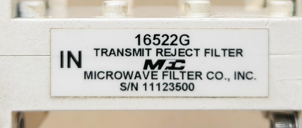MICROWAVE FILTER 16522G TRANSMIT REJECT FILTER 126144-1