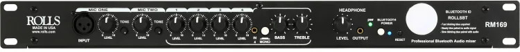 Rolls RM169 6-channel Rackmount Mixer with Bluetooth