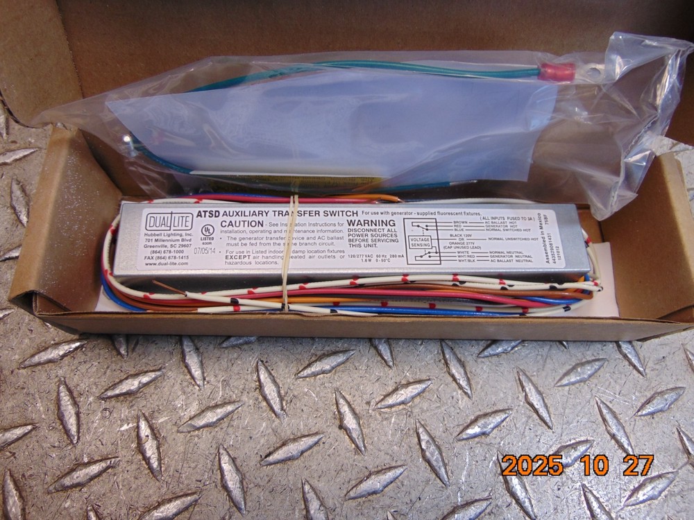 Hubbell Dual Lite ATSD Auxiliary Transfer Switch