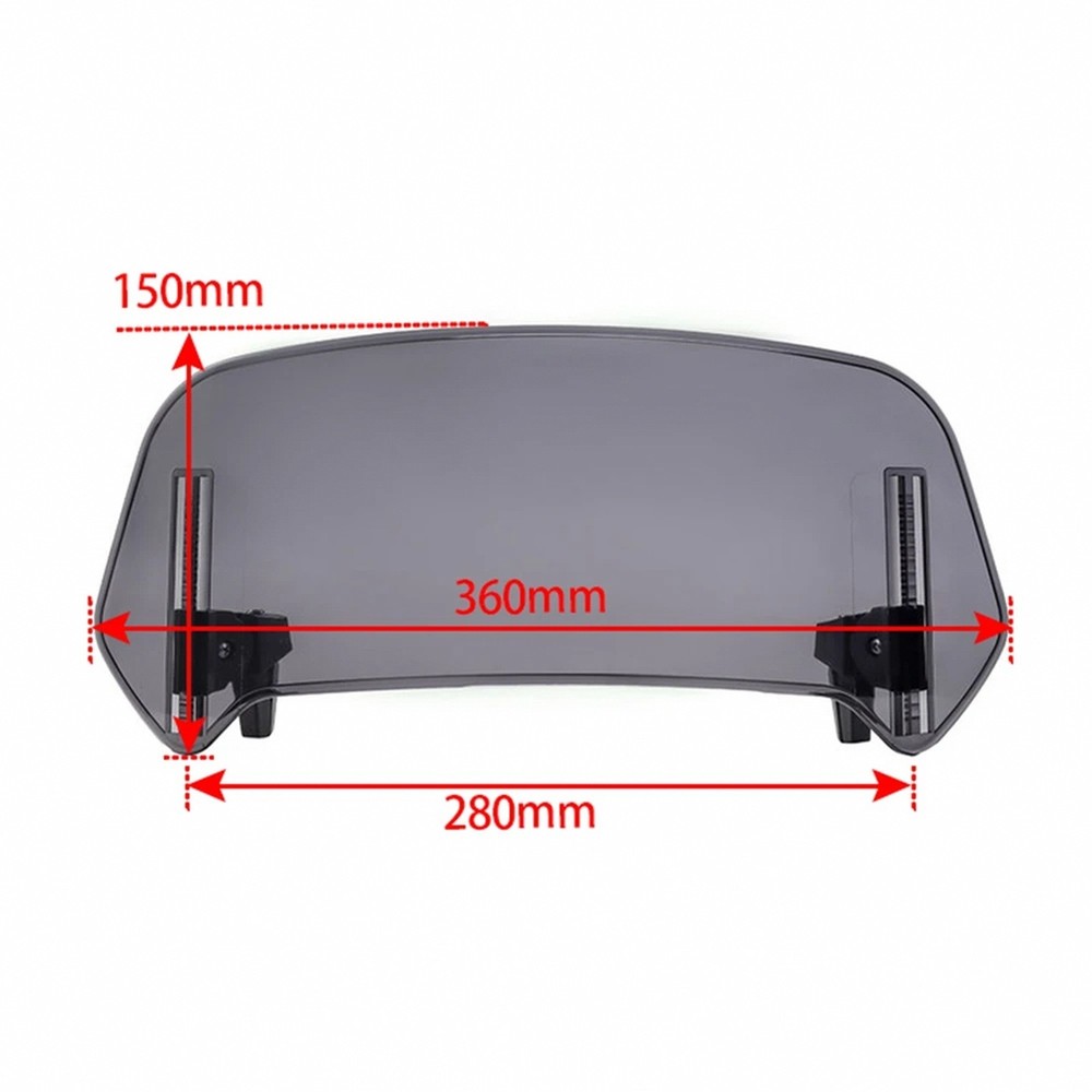 Generic Motorcycle Windshield Extension Spoiler – Adjustable Wind Deflector