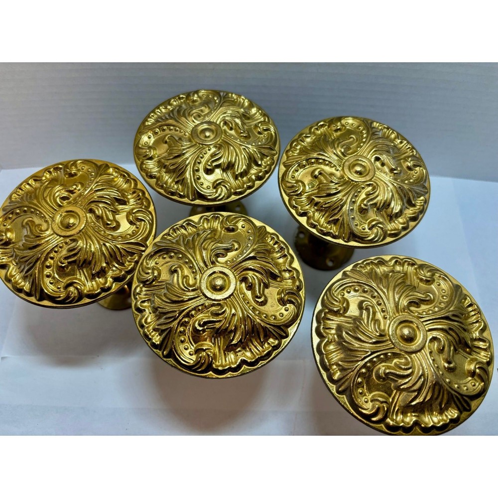 Vintage Baroque Brass Drape Holders