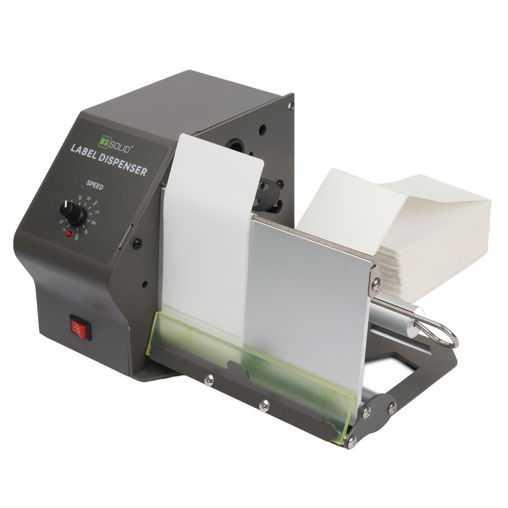 U.S. Solid Automatic Label Dispenser for Long Label Rolls and Fanfold Label