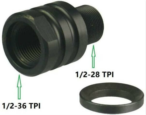 DB TAC INC Thread Convert 1/2x36 TPI Thread to 1/2x28 TPI Thread Protector